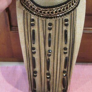 Black and Gold Choker Necklace